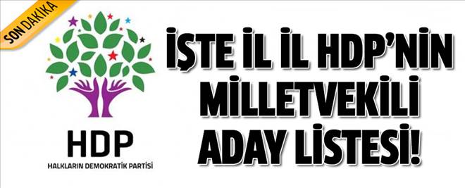 HDP`nin Aday Listesi
